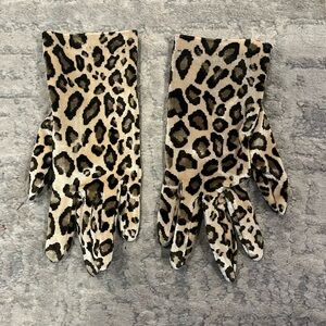 Leopard gloves one size